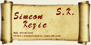 Simeon Kezić vizit kartica